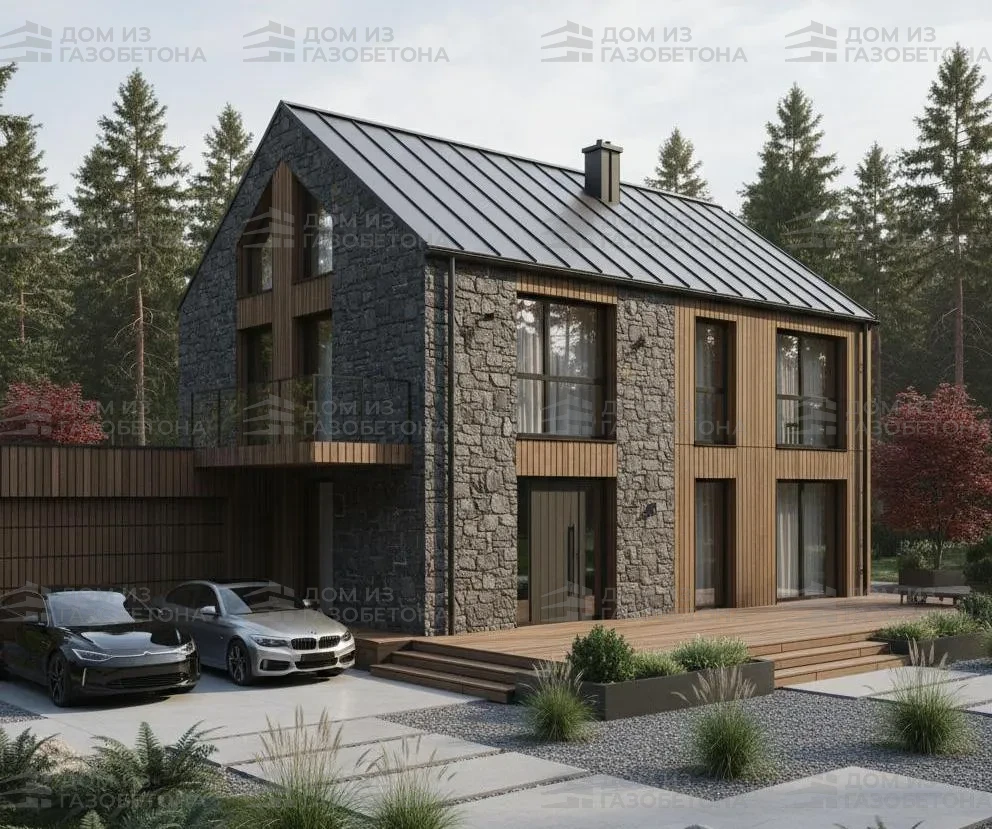 Проект Двухэтажный дом 12 на 13, 141 м2