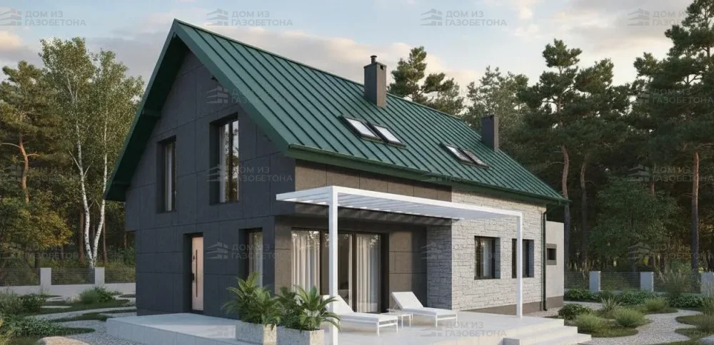 Проект Двухэтажный дом 16 на 11, 177 м2