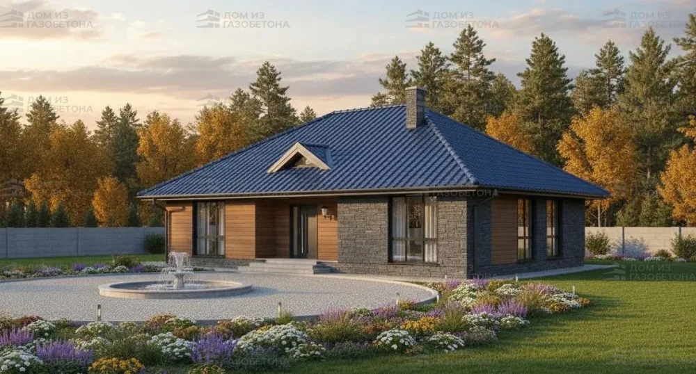 Проект Одноэтажный дом 14 на 10, 111 м2