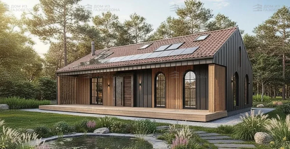 Проект Одноэтажный дом 9 на 12, 90 м2