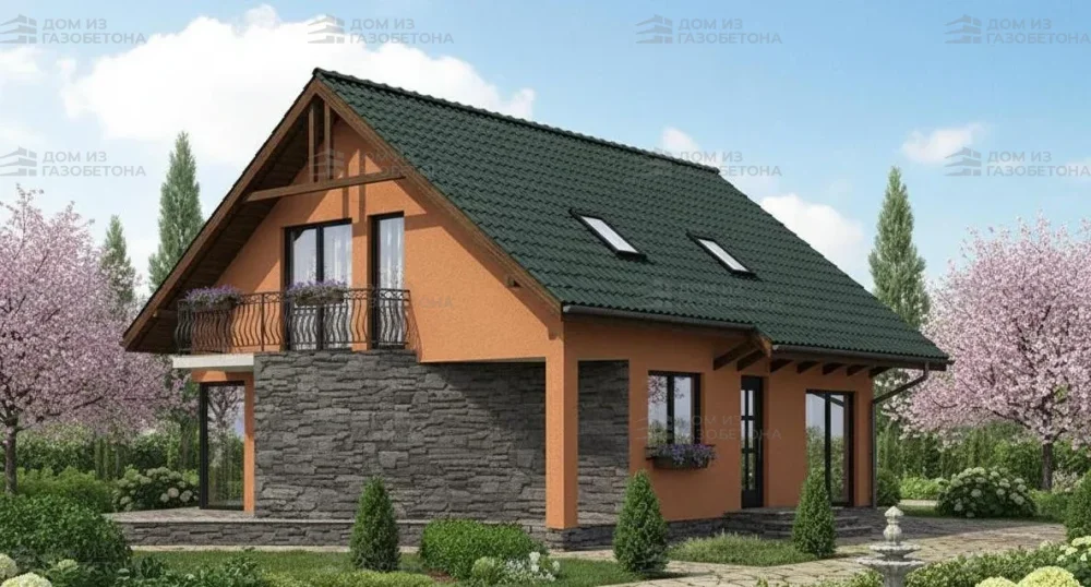 Проект Двухэтажный дом 12 на 9, 130 м2