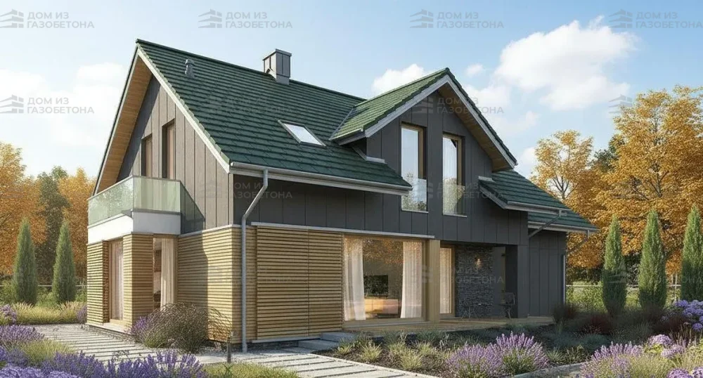 Проект Двухэтажный дом 14 на 12, 185 м2