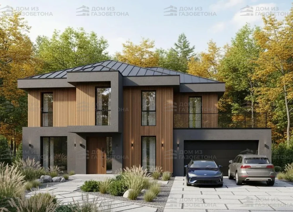 Проект Двухэтажный дом 15 на 12, 175 м2