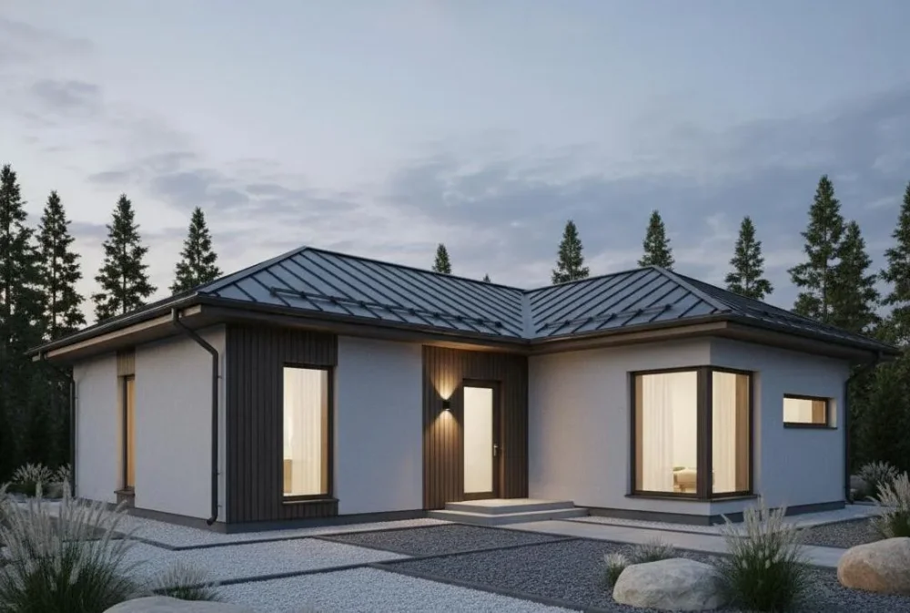 Проект Одноэтажный дом 10 на 10, 72 м2