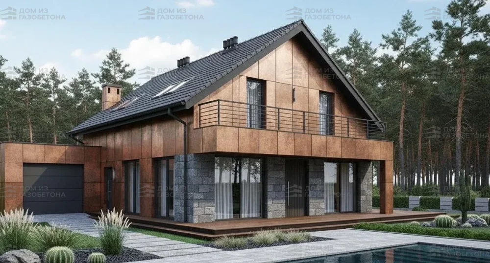 Проект Двухэтажный дом 10 на 15, 170 м2